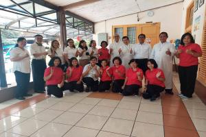Bros: Eko, Marsanto and Anton Parjono visiting St. Yusuf school in Semarang